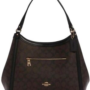 Coach Black and Brown Shoulder Bag